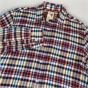 Relwen Shirt Mens M Plaid Lightweight Cotton Long Sleeve Button Up Huckberry